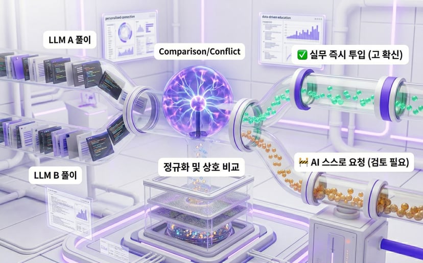 이중 AI 상호검증: AI가 스스로 "검토 필요"를 알려주는 해설 엔진